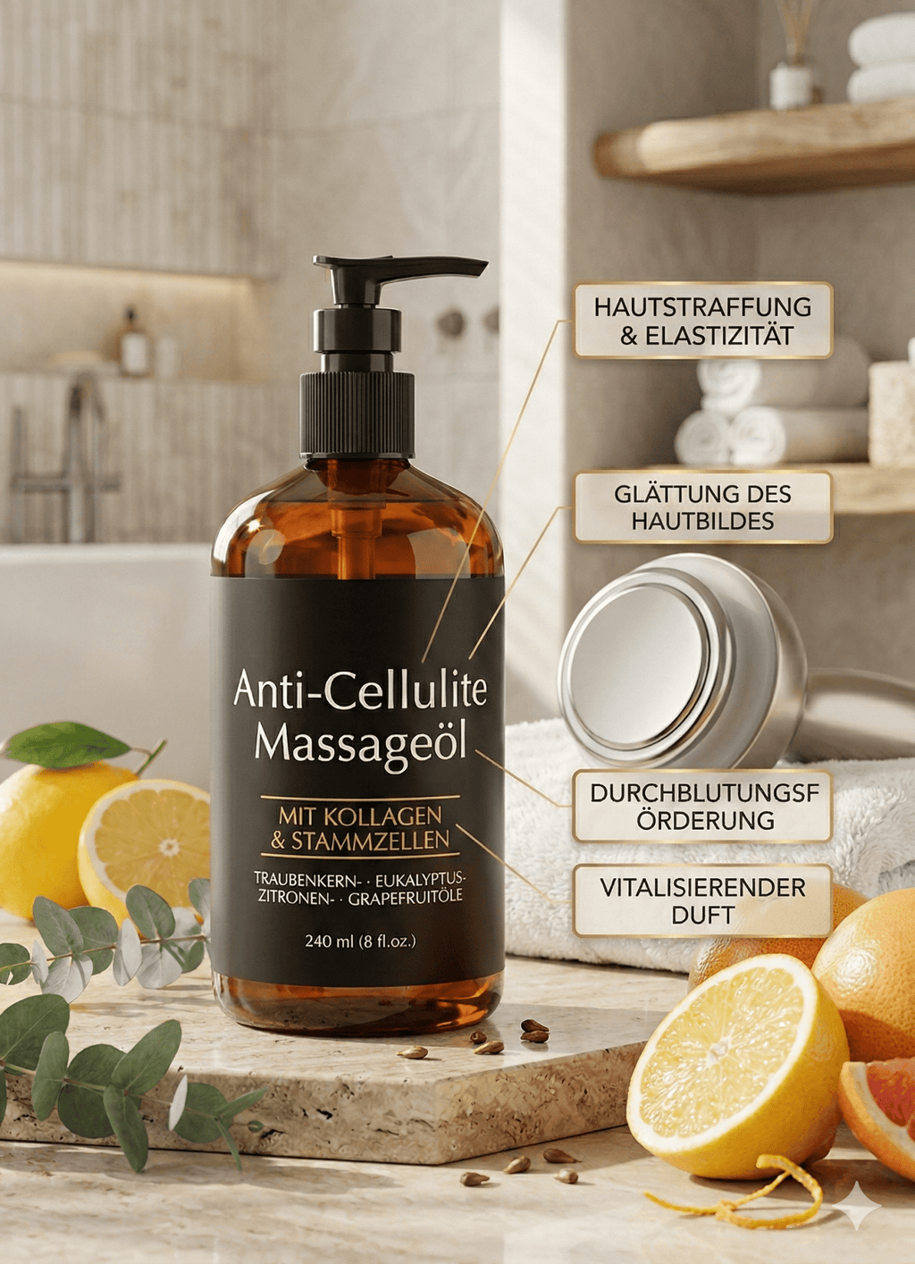 Huile de massage anti-cellulite