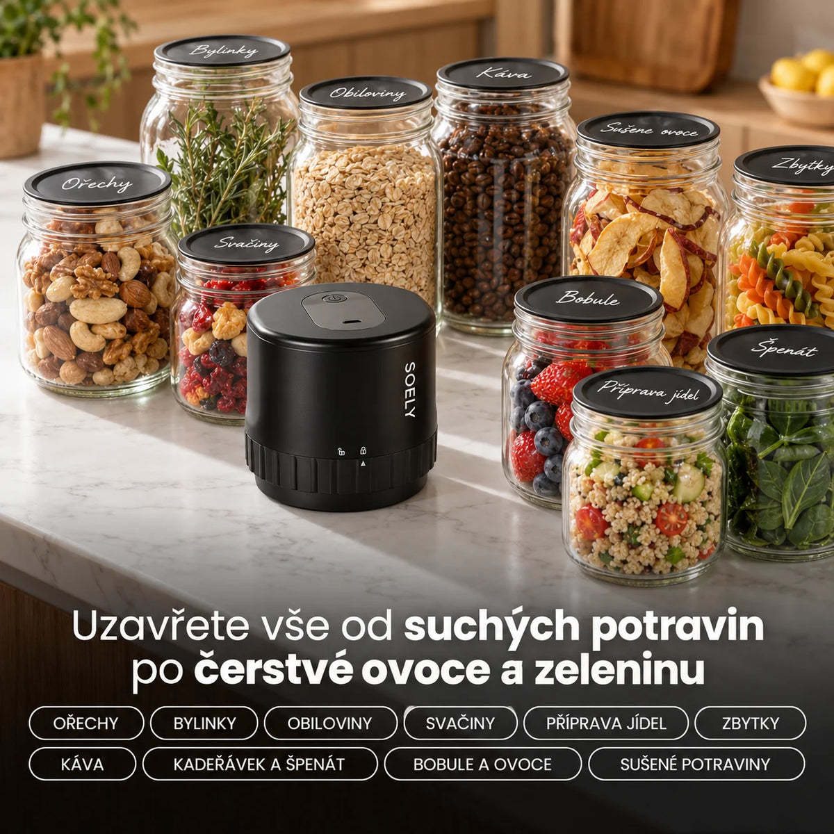 Od suchých potravin po čerstvé ovoce